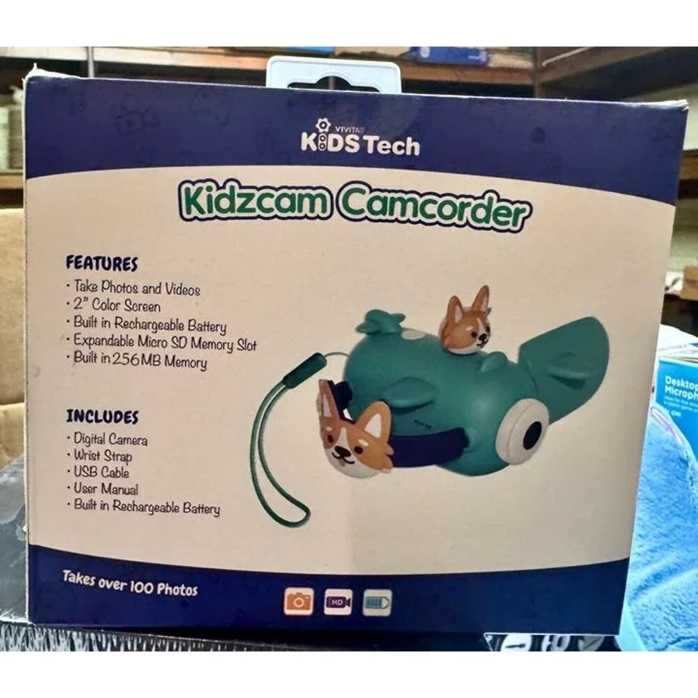 Vivitar KidzTech Teal Corgi Camcorder – 16 MP HD for Little Explorers